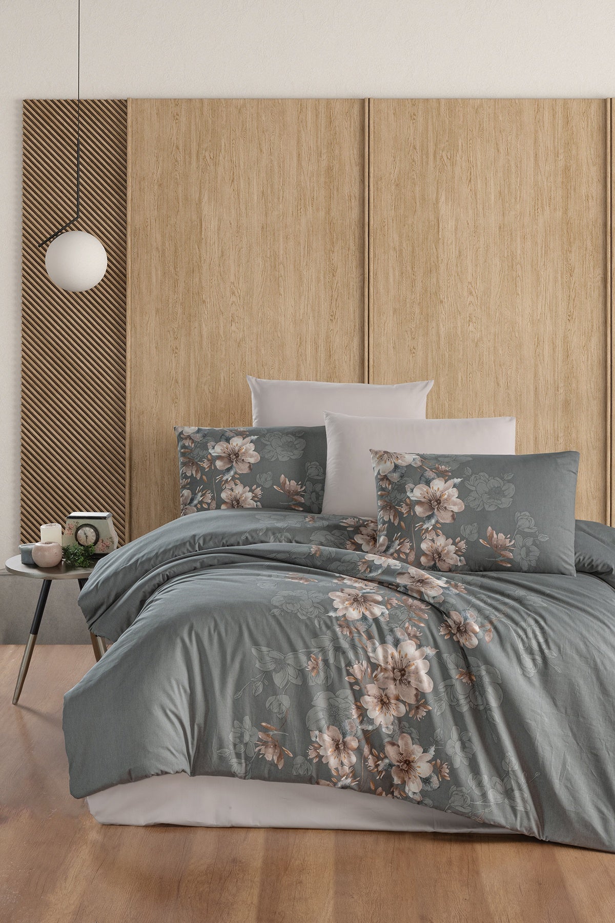 Annabel %100 Pamuk 150 TC (60 Tel) Ranforce Nevresim Takımı Yeşil
