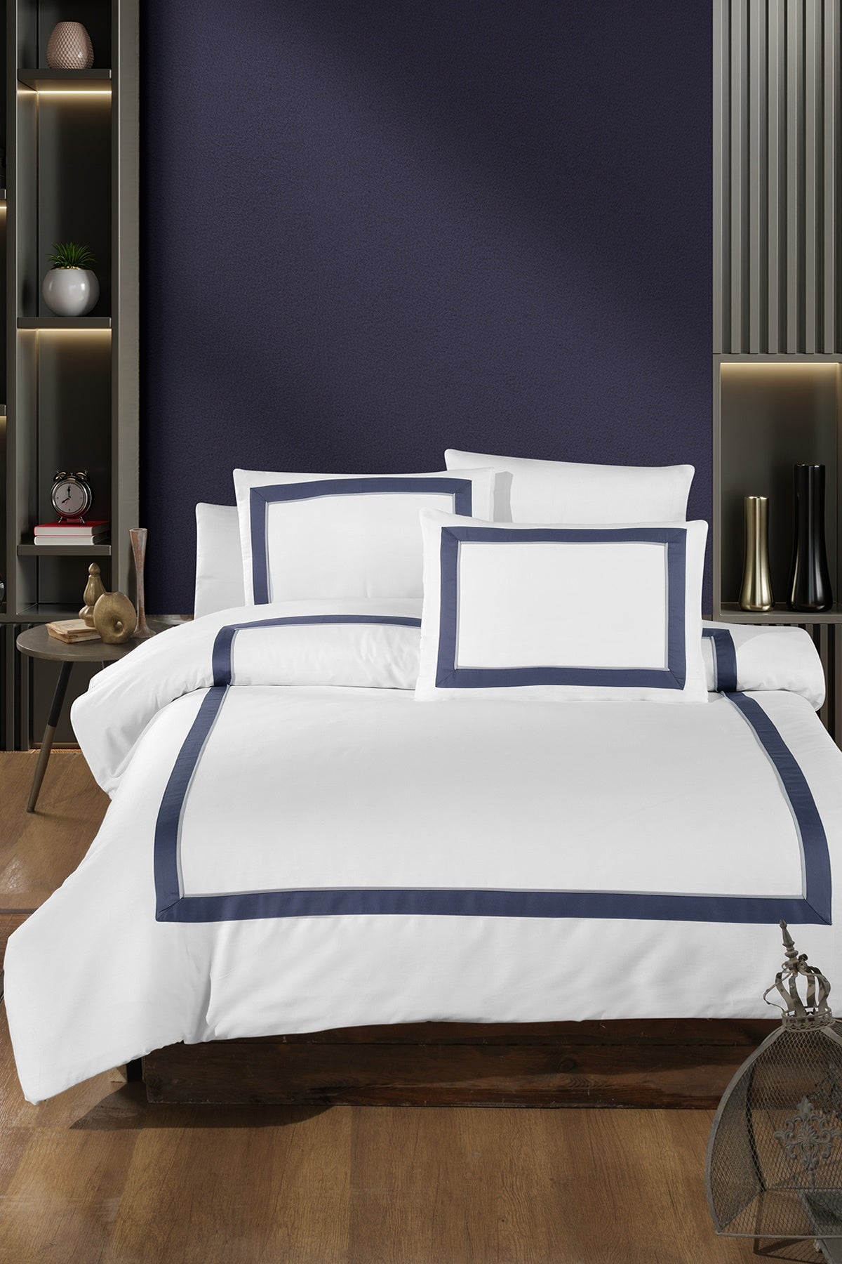 Belezza %100 Pamuk Deluxe Saten 200 TC (80 Tel) Nevresim Takımı Beyaz